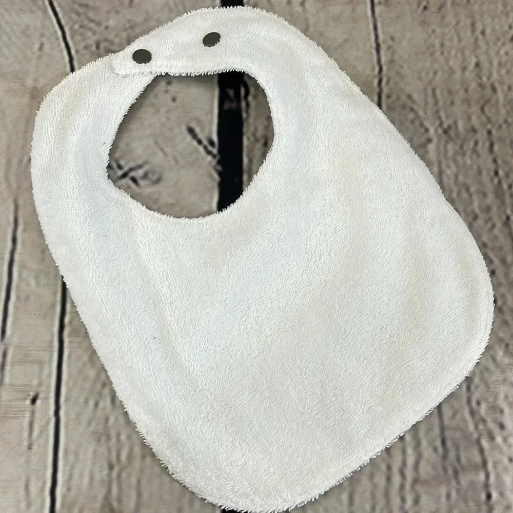 Designer hand crafted bib